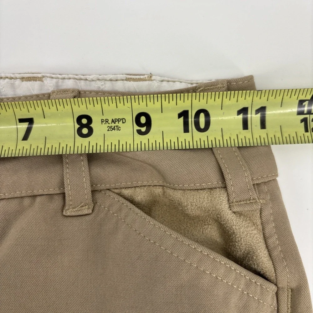 Equine Couture Equestrian Breeches‎ Youth Size 8 Khaki Coolmax Champion Patches